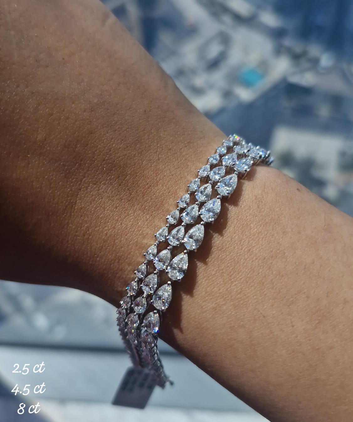 Pear Diamond Tennis Bracelet