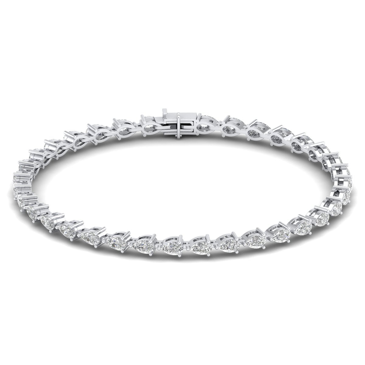 Pear Diamond Tennis Bracelet