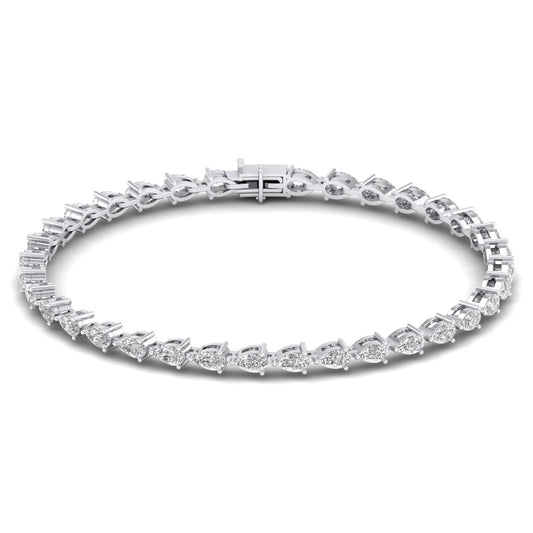 Pear Diamond Tennis Bracelet