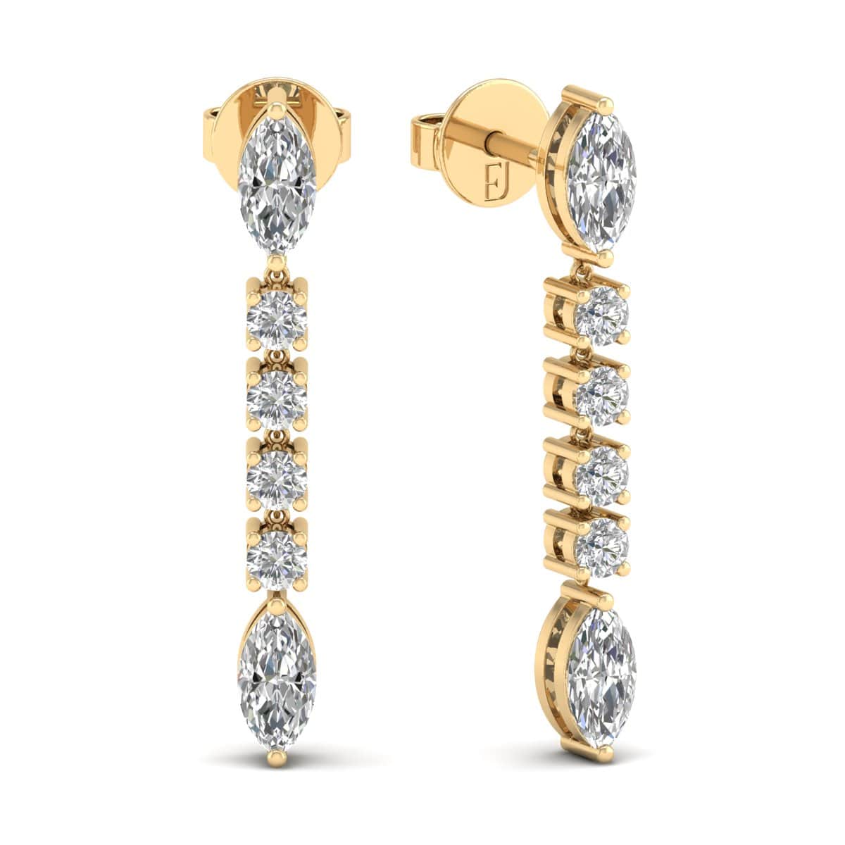 Cascade Earrings Marquise Diamonds