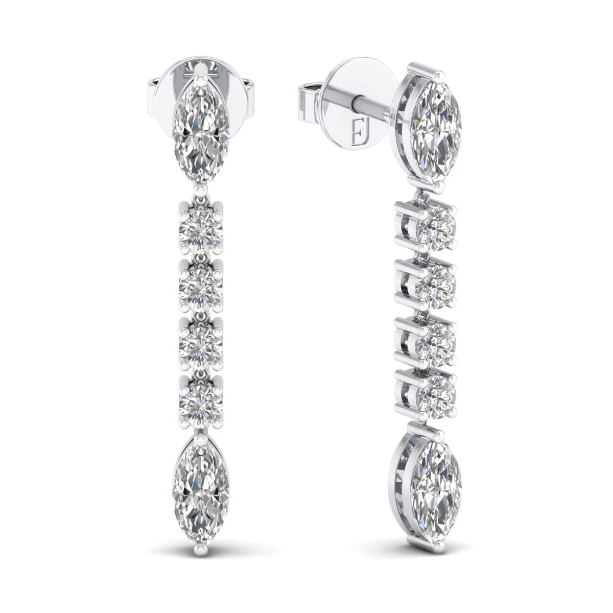Cascade Earrings Marquise Diamonds
