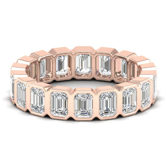 Bezel Emerald Diamond Ring