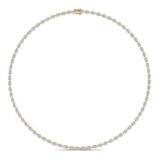 Tennis Necklace Pear Diamonds