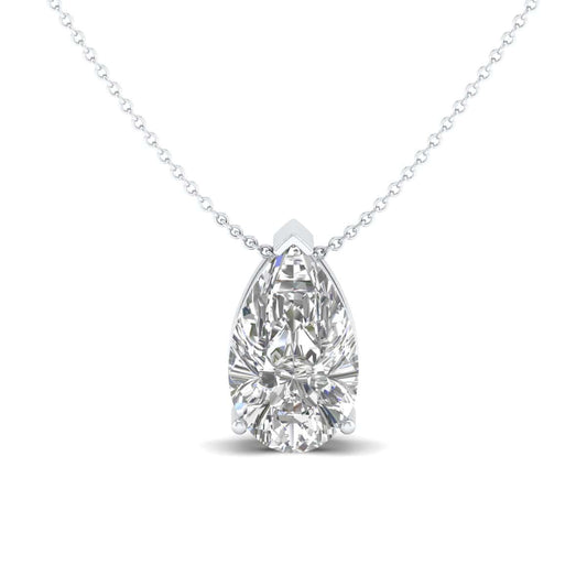 Pear Diamond Solitaire Necklace