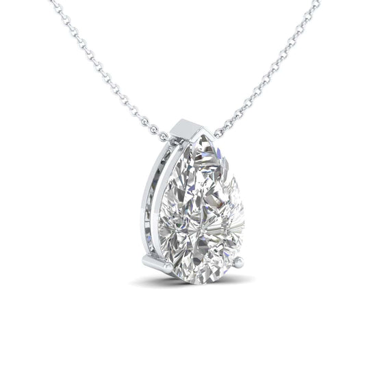 Pear Diamond Solitaire Necklace