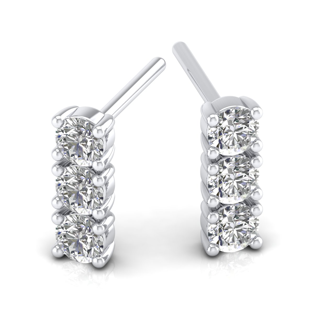 Three DOT Diamond Earrings EtikaJewels