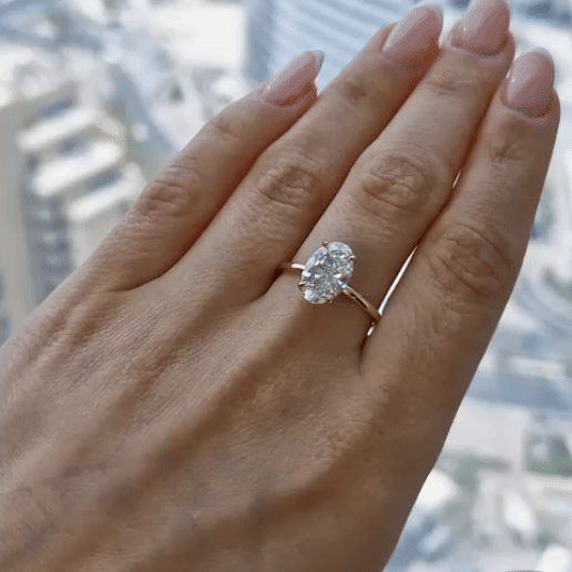 Kenza_Diamond Oval Ultra-thin Diamond engagement Ring-IGI Certified_ETIKA Jewels_engagement ring_labgrown diammonds_jeweory_jewellery_Dubai_Abu Dhabi_Jewelry Shop 2