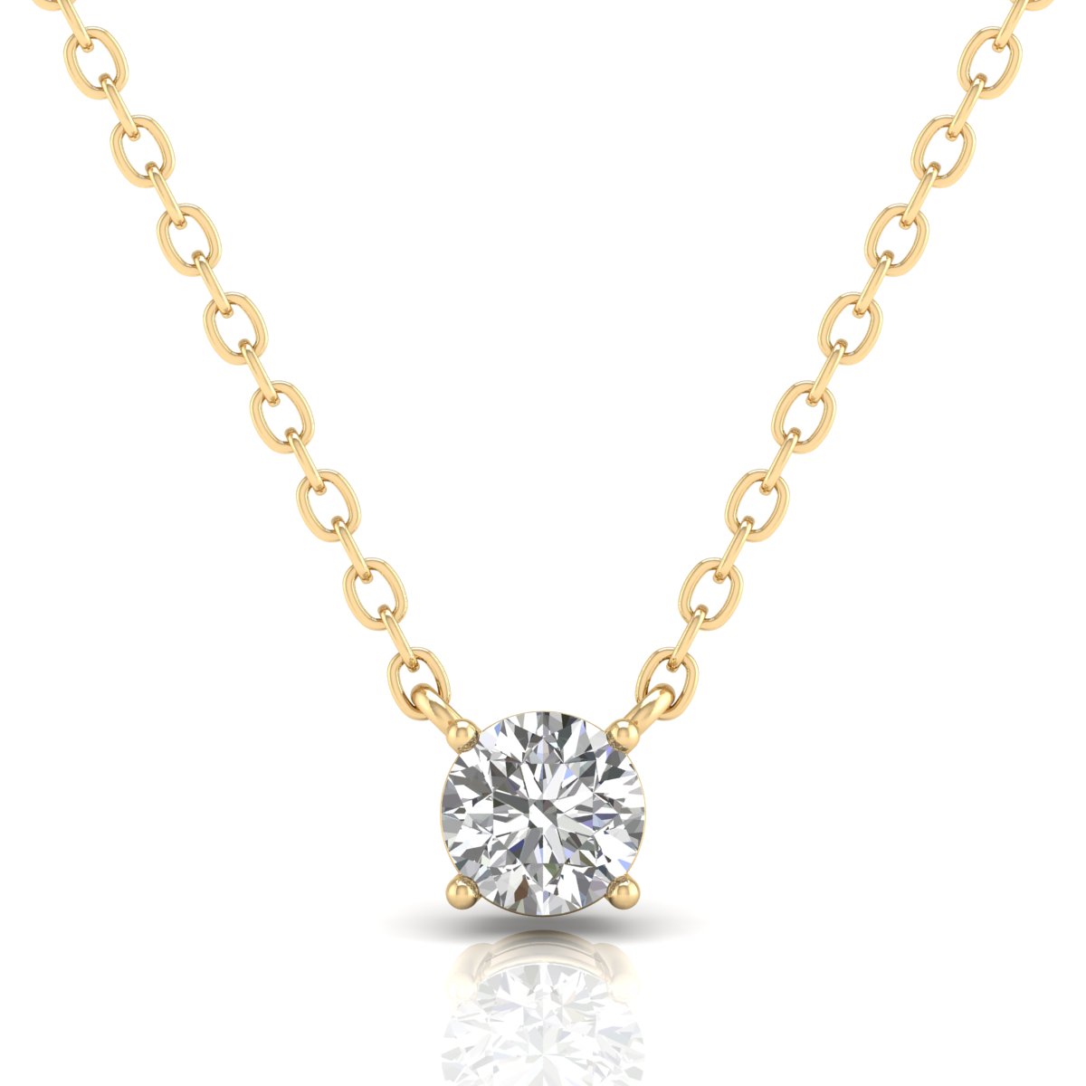 Certified Diamond Solitaire Necklace | EtikaJewels