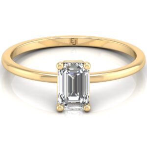 AMY: Emerald Cut Diamond Ultra-Thin Ring