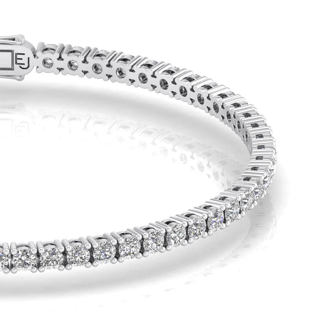 Lab Grown 4.7ct Diamond Tennis Bracelet in 18ct White Gold – Luke Rose  Jewellery