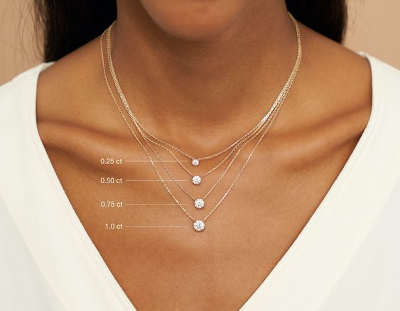 Palace Baguette Drop 0.5 Carat Diamond Necklace 18K White Gold