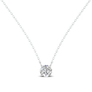 Certified 1.5CT Diamond Solitaire Necklace