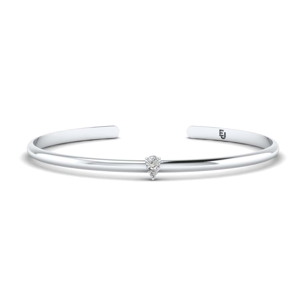 Single Pear Diamond Bangle