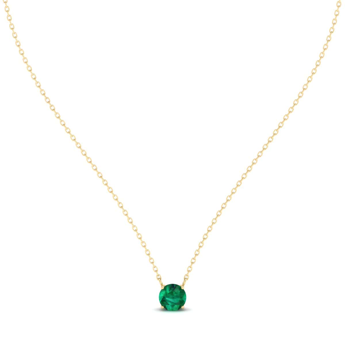 Gemstone Solitaire Necklace - Etika Jewels | Diamond Store Dubai