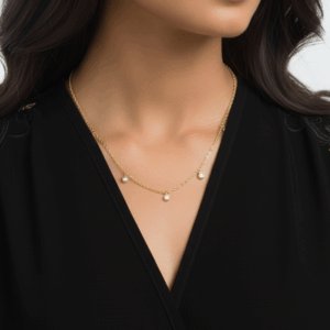 diamond drop _necklace_labgrown diamond and gold necklace_ETIKA Jewels_Dubai.
