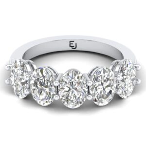 Five Stones Oval Diamond Band