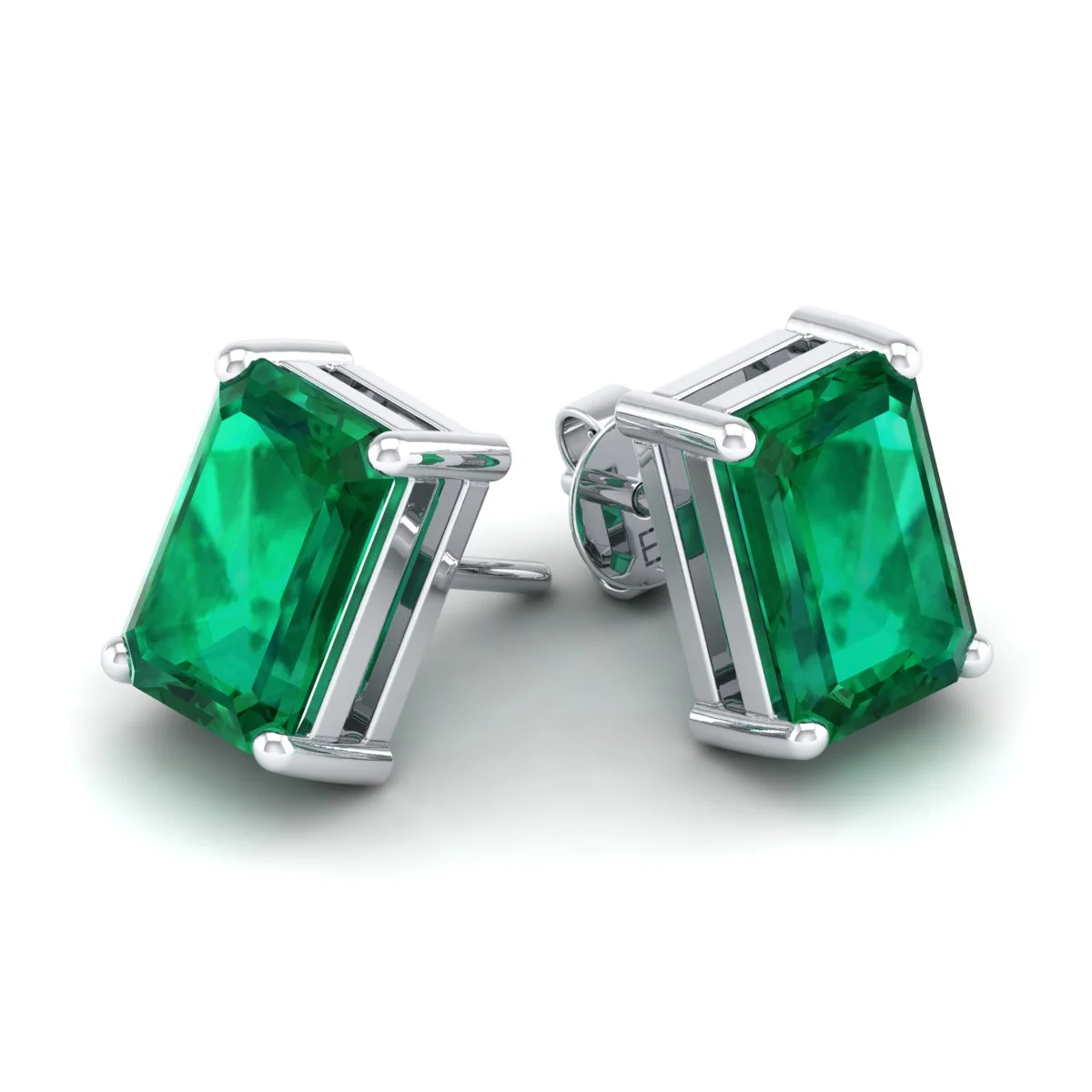 Emerald on sale colored earrings