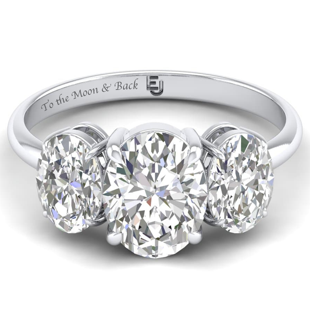 three round diamonds_white gold_18K_labgrown_diamond_engagement ring_engraving_jewellery_ETIKA Jewels_Dubai_Abu Dhabi