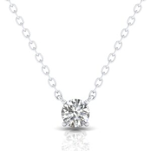 Certified 0.3CT Floating Diamond Necklace