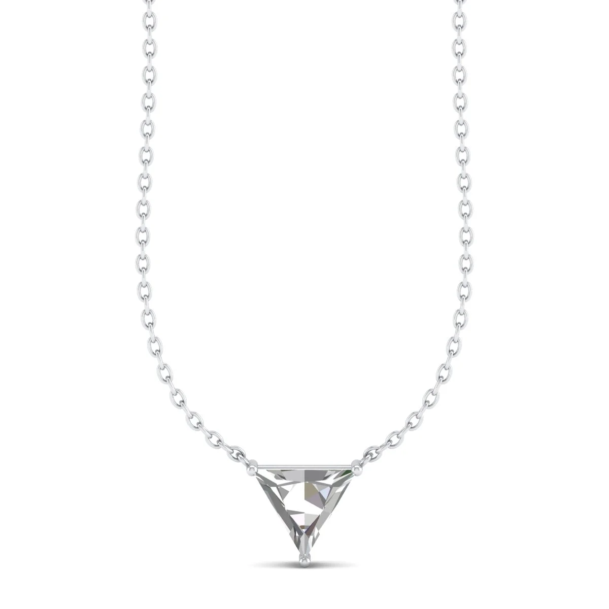 Trillion diamond online necklace