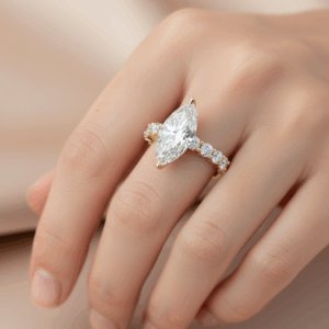 Amna marquise diamond_labgrown_engagement rig_18K gold_selena gomez ring