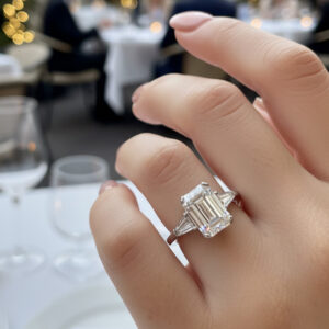Badia_Certified-Emerald-Ring-with-Tapered-side-Baguette_labgrown-diamonds-18K-gold_jewelry_ETIKA-Jewels_Dubai