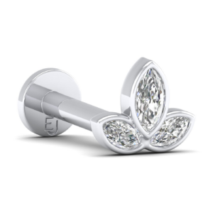 Ear petal diamond piercing