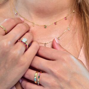 colorful_rainbow_gemstones_necklace_18k gold_labgrown_jewellery_jewelry_ETIKA Jewels_Summer Jewellery_Dubai