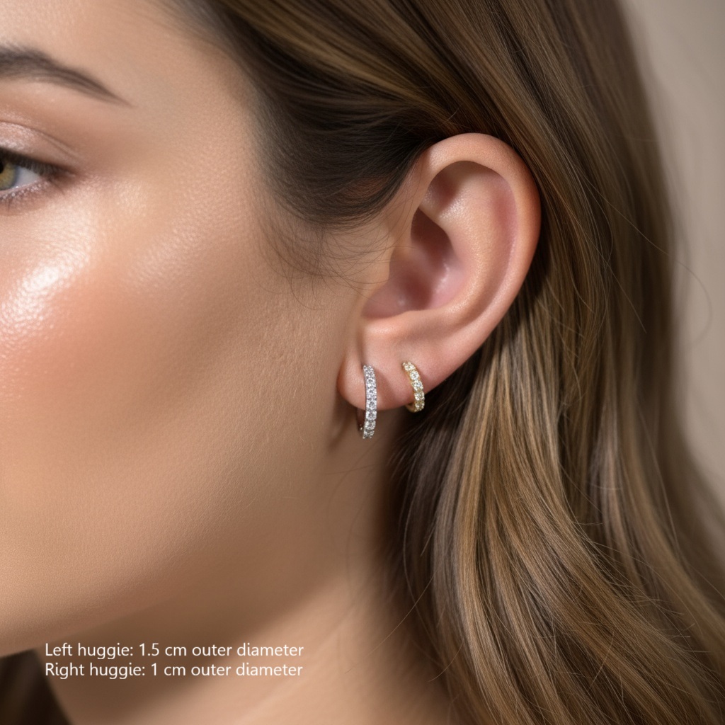 Huggies gold and diamonds 18K Gold lab grown diamonds Huggies gold and diamonds 18K Gold lab grown diamonds