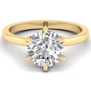 Safia: 6 Prongs Diamond Solitaire Ring
