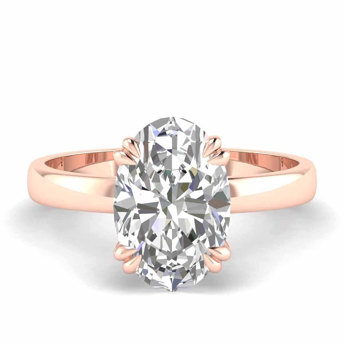 Elena Ring ova lab grown diamond 18K gold dubai (4) Elena Ring ova lab grown diamond 18K gold dubai (4)