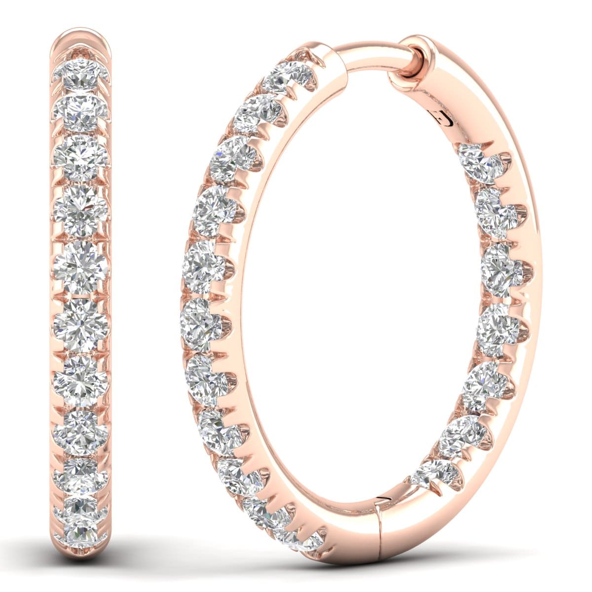 Huggies 2cm diamonds lab grown etika jewels 18K gold (3) Huggies 2cm diamonds lab grown etika jewels 18K gold (3)