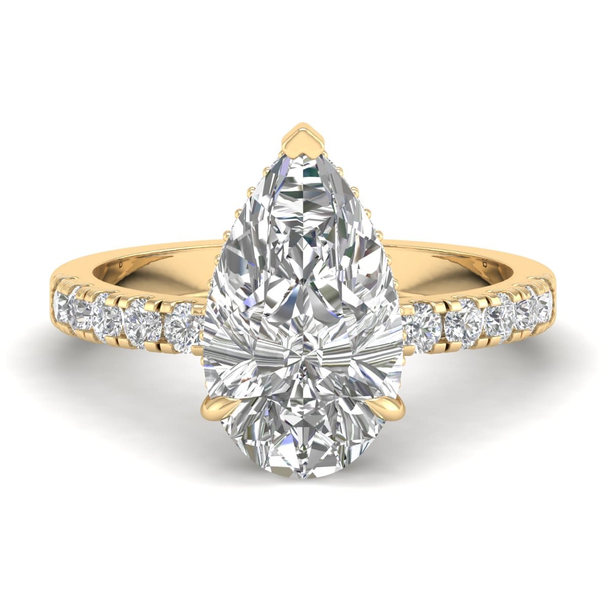 Pear diamond ring diamond on band lab grown diamonds Etika Jewels (1) Pear diamond ring diamond on band lab grown diamonds Etika Jewels (1)