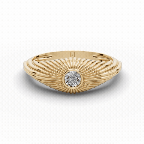 Dome Diamond Ring-18k-gold-ETIKA Jewels_Dubai Dome Diamond Ring-18k-gold-ETIKA Jewels_Dubai