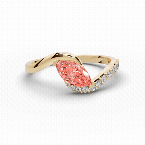 Fancy Diamond & Gold Ring_pink diamond_18K gold_ETIKA Jewels_Dubai Fancy Diamond & Gold Ring_pink diamond_18K gold_ETIKA Jewels_Dubai