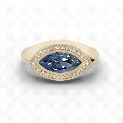 Fancy Marquise Blue Diamond Ring_AlAyn ring Fancy Marquise Blue Diamond Ring_AlAyn ring