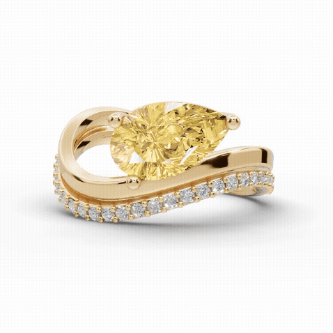 Fancy Pink_yellow_ Diamond Ring_18K_gold_ETIKA Jewels Fancy Pink_yellow_ Diamond Ring_18K_gold_ETIKA Jewels