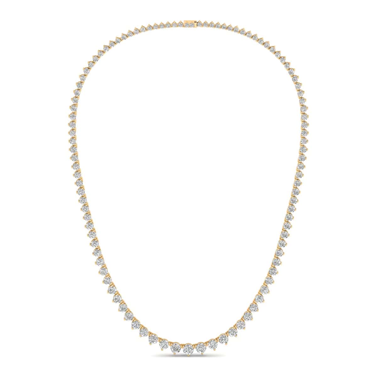 Tennis Necklace 15CT 3 Prongs Setting Etika Jewels (1) Tennis Necklace 15CT 3 Prongs Setting Etika Jewels (1)