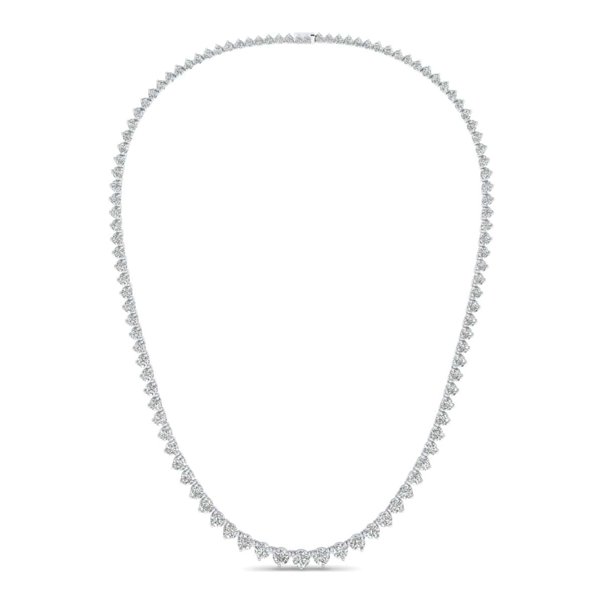 Tennis Necklace 15CT 3 Prongs Setting Etika Jewels (2) Tennis Necklace 15CT 3 Prongs Setting Etika Jewels (2)