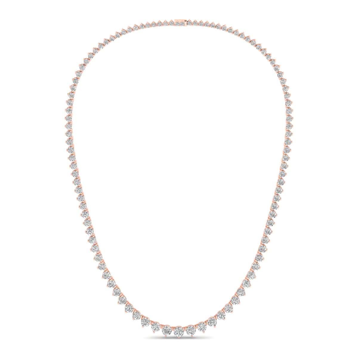 Tennis Necklace 15CT 3 Prongs Setting Etika Jewels (3) Tennis Necklace 15CT 3 Prongs Setting Etika Jewels (3)